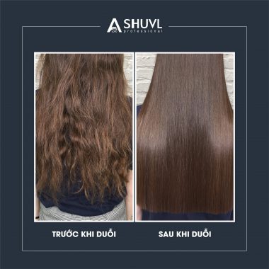 Trước và sau khi duỗi tóc